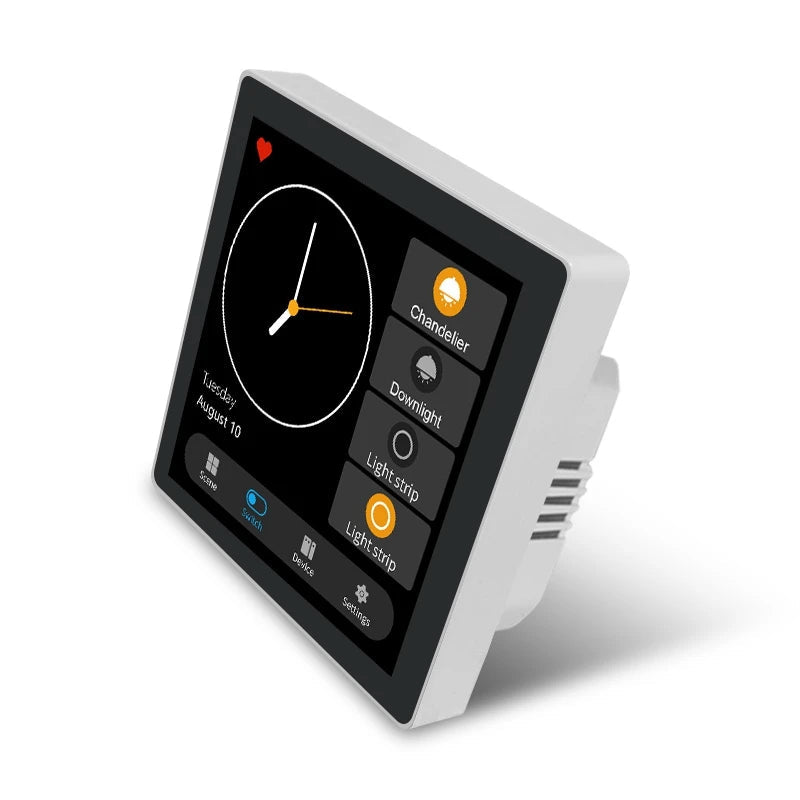 Tuya Smart Home Multiple Zigbee Smart Home Control Panel 4 Inch Switch Panel In-Wall Touchscreen Control for Home-Euplug