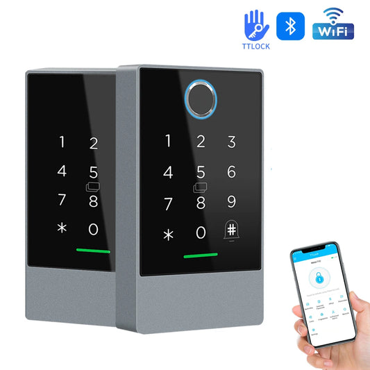 Wifi+Bluetooth Ttlock K3W K3FW K3QW Smart Lock Keypad Waterproof Smart Lock App Alexa Fingerprint Code RFID Card Access Control