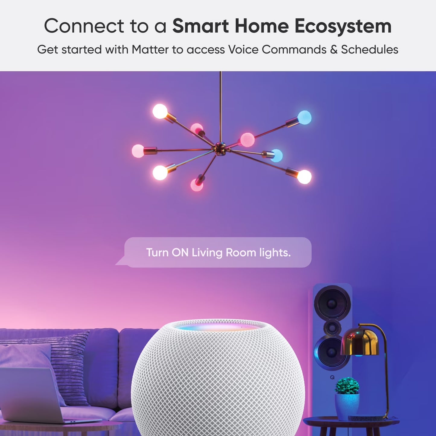 Essentials Matter Wifi A19 LED Smart Bulb (3Pk)