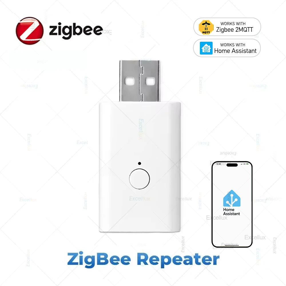 Zigbee 3.0 Signal Repeater USB Signal Amplifier Extender Smart Home Automation Work with Home Assistant Smart Home Zigbee Device