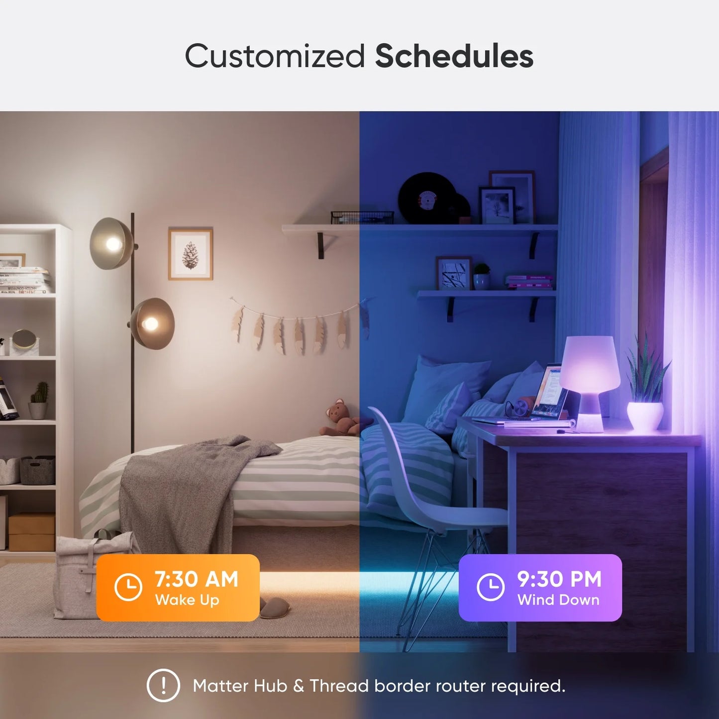 Essentials Matter Wifi A19 LED Smart Bulb (3Pk)