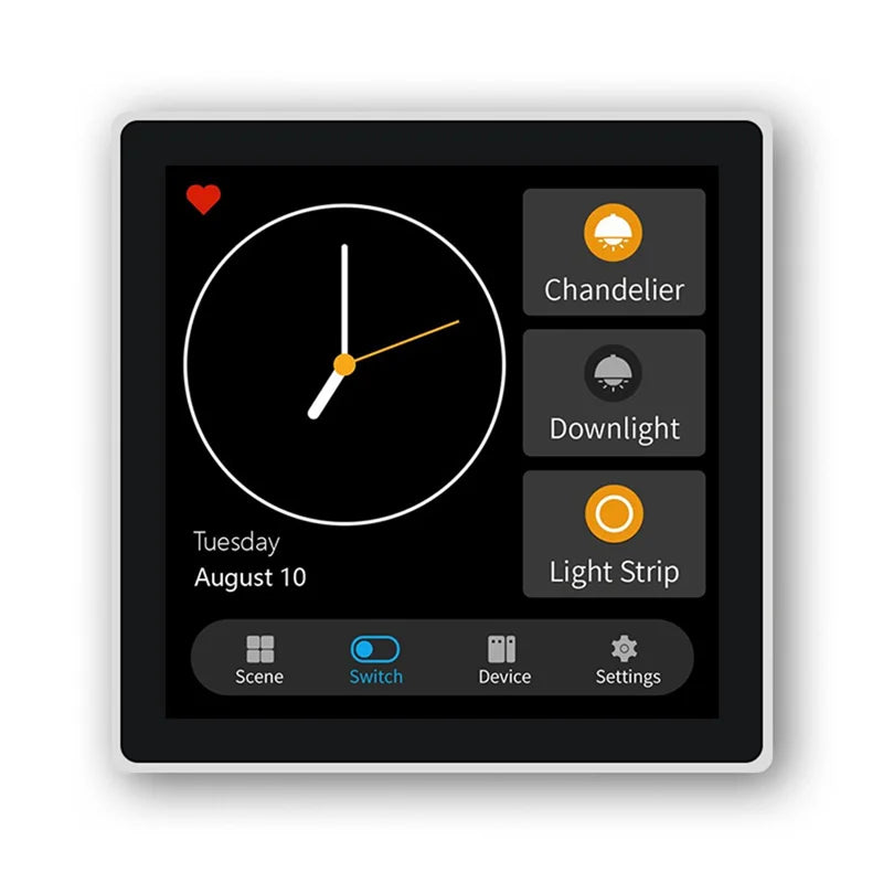 Tuya Smart Home Multiple Zigbee Smart Home Control Panel 4 Inch Switch Panel In-Wall Touchscreen Control for Home-Euplug