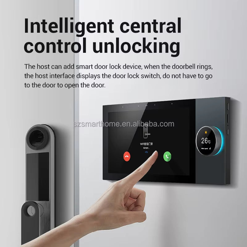 Tuya 7 Inch Central Control Panel Smart Home Tuya Zigbee Gateway Smart Home Control Panel with Voice Control Home Automation
